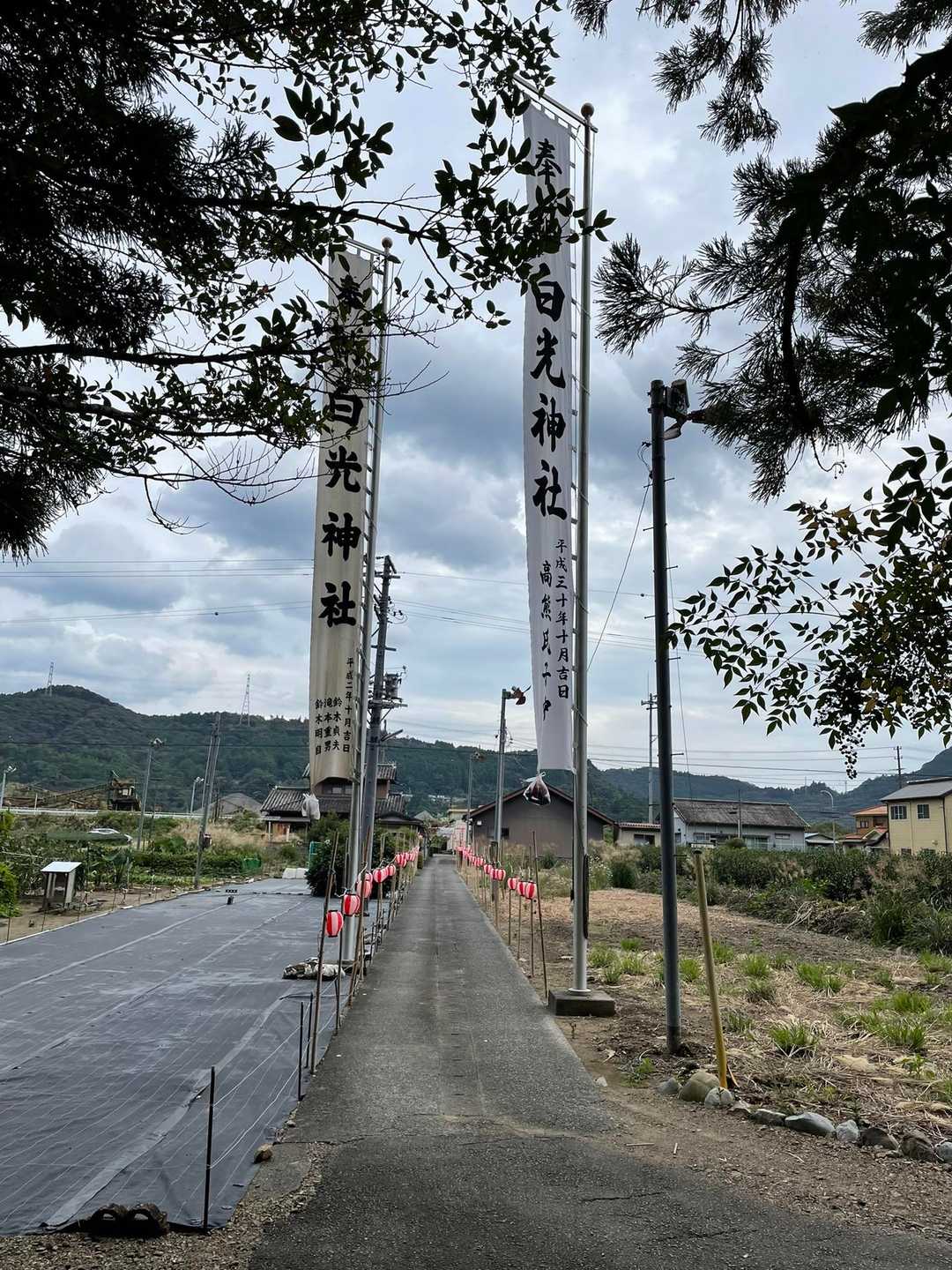 明日がお祭り🪅準備を地域の方々がされていました！