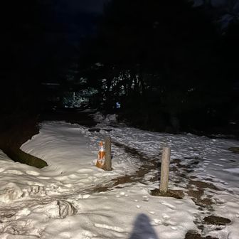 雪道はこの辺だけ
ペースもほどほどに楽しく走れました