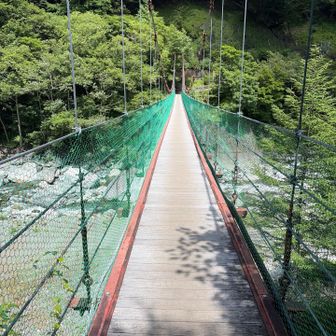 吊り橋渡って終了☑️
