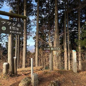 ツツジ山（標高879） 通過

立派な山標ですね

今日の最高地点

基本日和田山までは下りです😊
