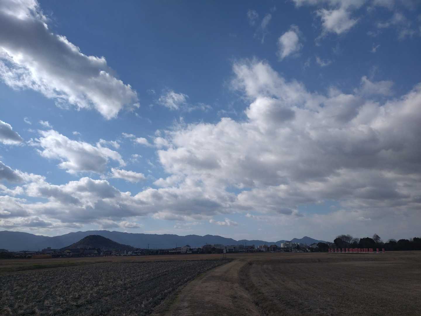 二上山が見えるよ〜