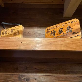 素敵山頂看板が飾ってあります