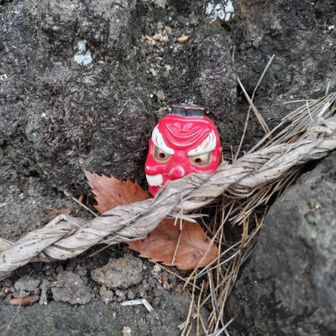 天狗岩に天狗がいた