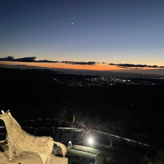 富士山を見つめる午