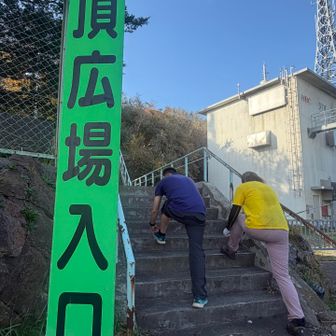展望台へは階段ですぐみたい