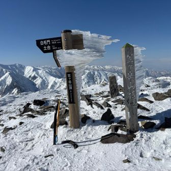 笠ハント！えびが！作ったようにかっこいい！
後から来た方にアイゼントレースを作ってもらいなんとかハント！トレース泥棒です😁！お礼は言ったのとハントしとかないとと励まし頂いたので👌
