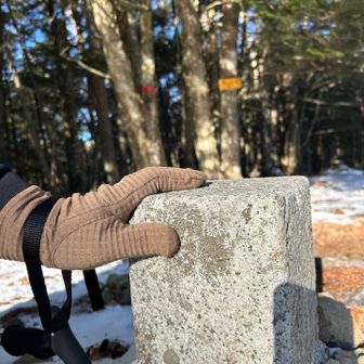 三角点にお触りました😘