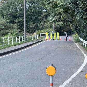 多治見へ抜ける道が、通行止めです