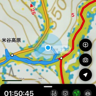 ここで何度も行ったり来たりしてらちが明かず、傾斜の緩い坂を進んでみる。