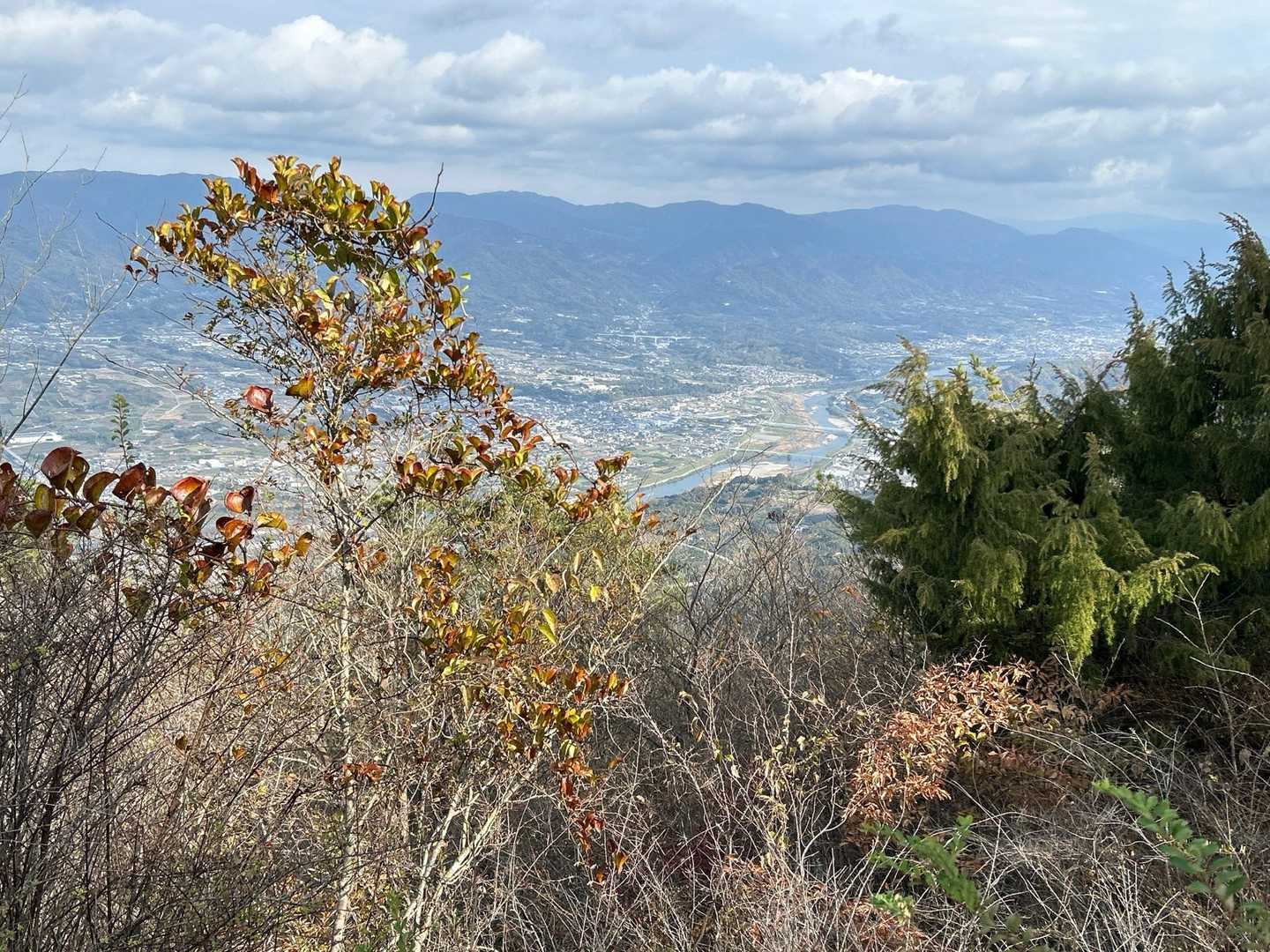 紀ノ川の向こうに和泉葛城山が見えるようです