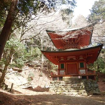 根本如法塔の右奥から登って…