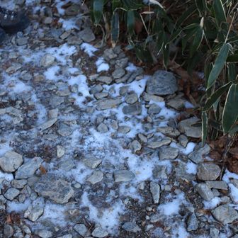 チェーンアイゼンはくほどではありませんでした
が、携帯していた方が無難です