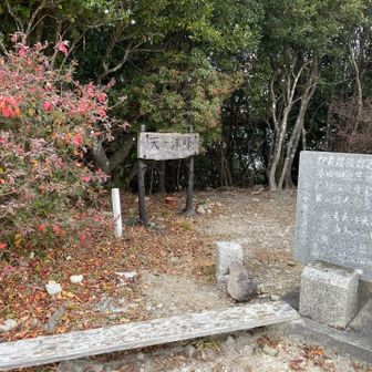 天円山山頂（433.9ｍ）到着です。三角点もあります