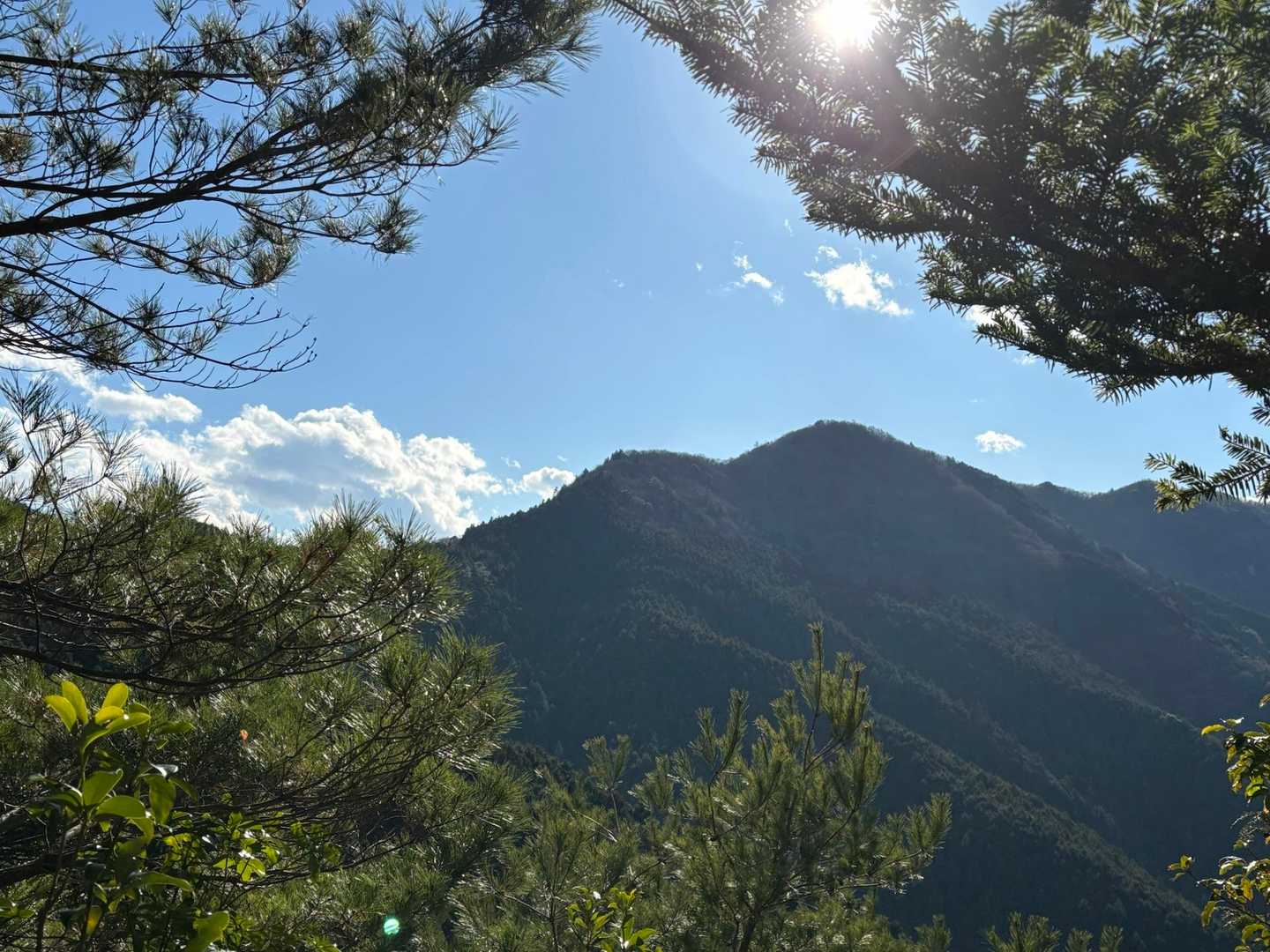 下山途中から見える七洞岳