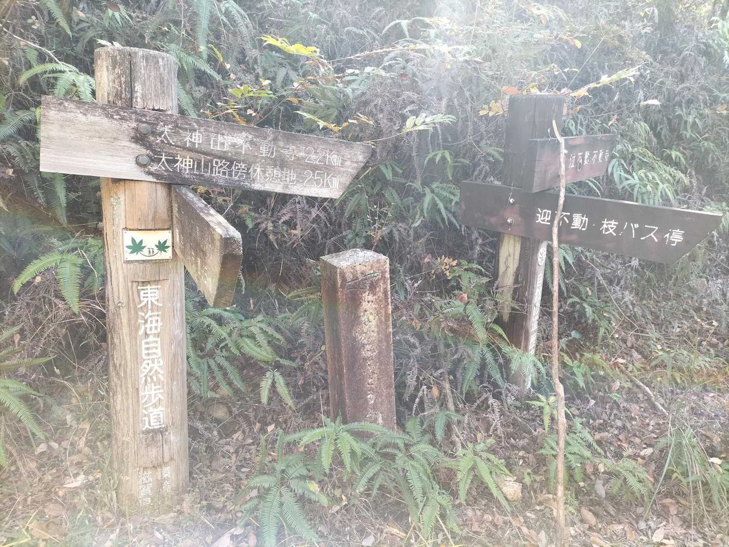 東海自然歩道の案内板。見慣れた感じです。