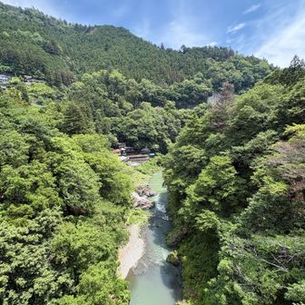 雲仙橋から。だいぶ
上流まで来ました