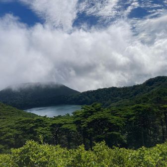 展望台より。雲がもこもこ。