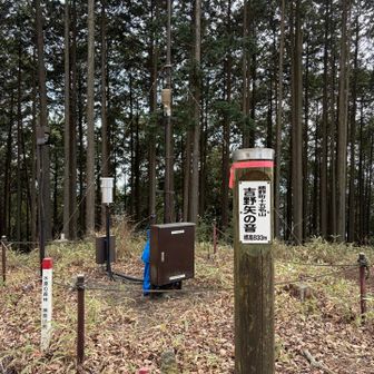 山頂からの景色は無い。観測機機らしきものはある。
相模湖方面への下りはかなりの急坂だった。