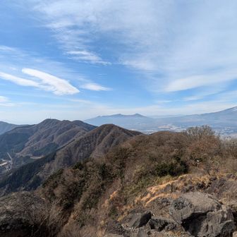 外輪山を隔てて、左側がカルデラ内部ですね
し・か・し、外輪山1周約50kmを10時間台で走る人ってすごいと思います
