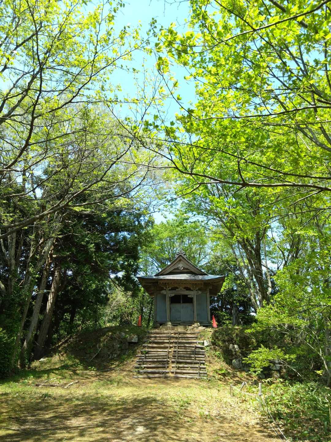 大御前がある石動山564m頂上🙌
新緑が美しい✨️