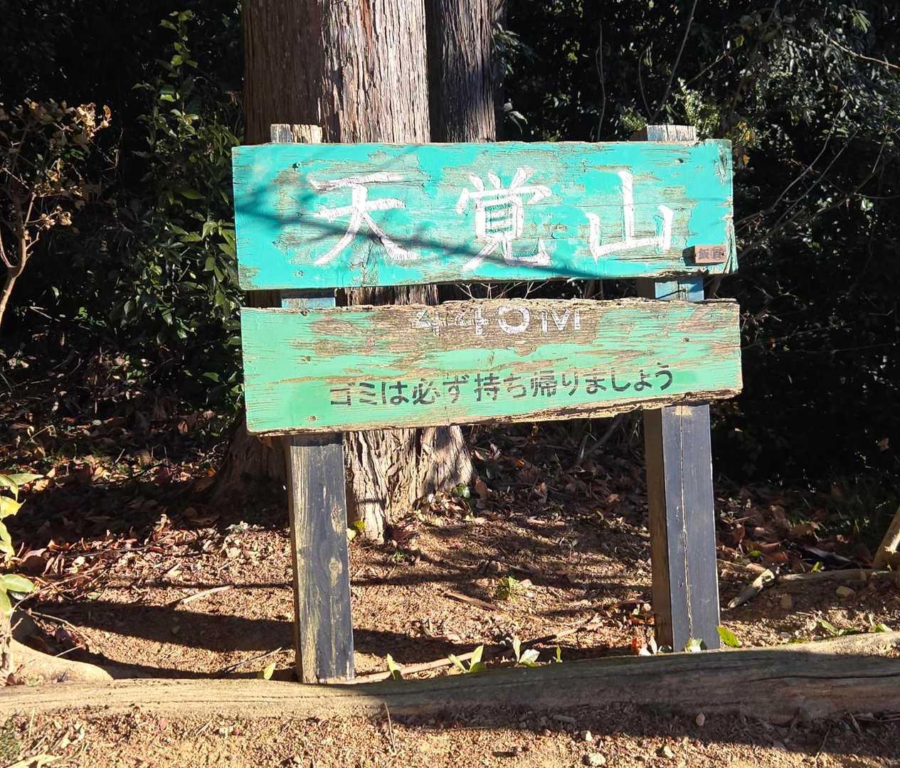 早々に天覚山登頂！
標高　446m
目的、達成🎉✨😆✨🎊