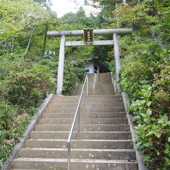下まで降りたら護国神社でした。