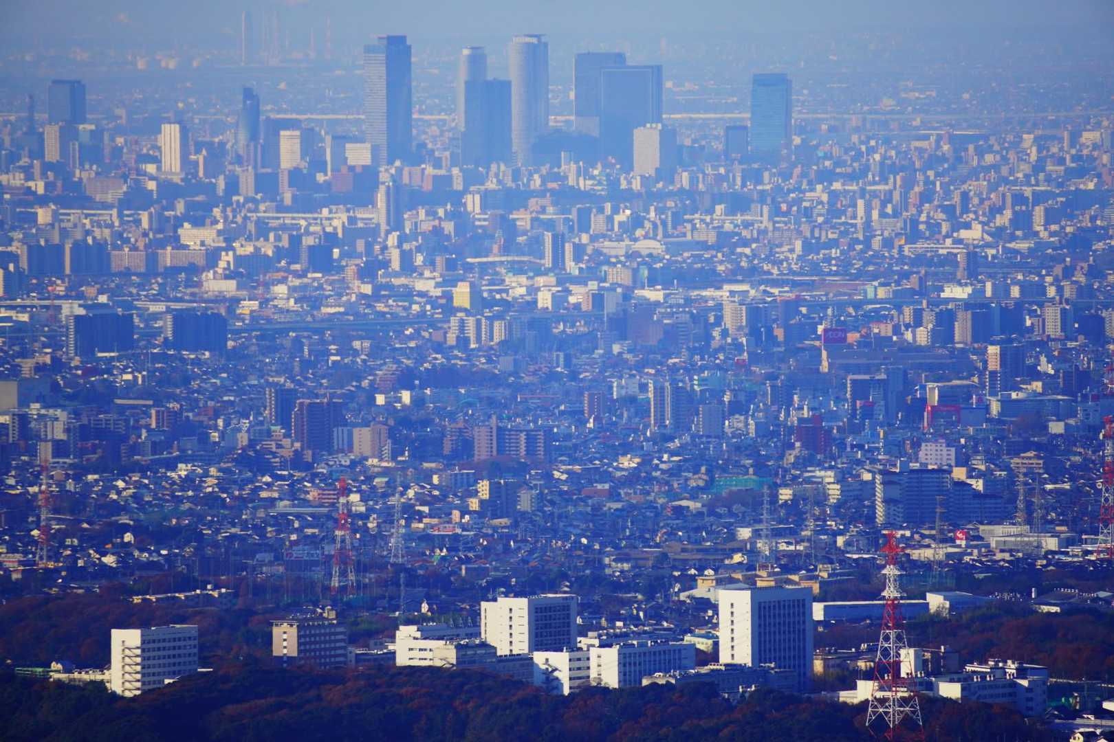 名古屋のビル群。
