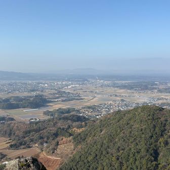 山鹿の市街地が見渡せます。