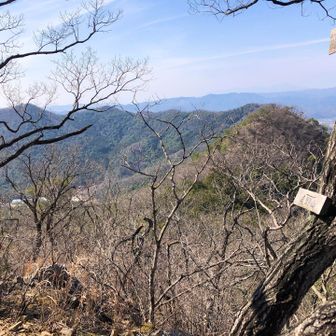 毛野山　
大坊山からここまで歩いてきた稜線
馬蹄形コース⁈なのでこの先もずっと右手に振り返えることができます。