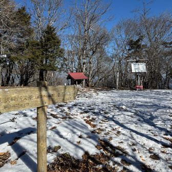 　誰も居ないのでのんびり🍙休憩。
　やっぱり眺望はなし。
　位置的にこの山から富士山🗻はかなり近いのに残念ですね😢