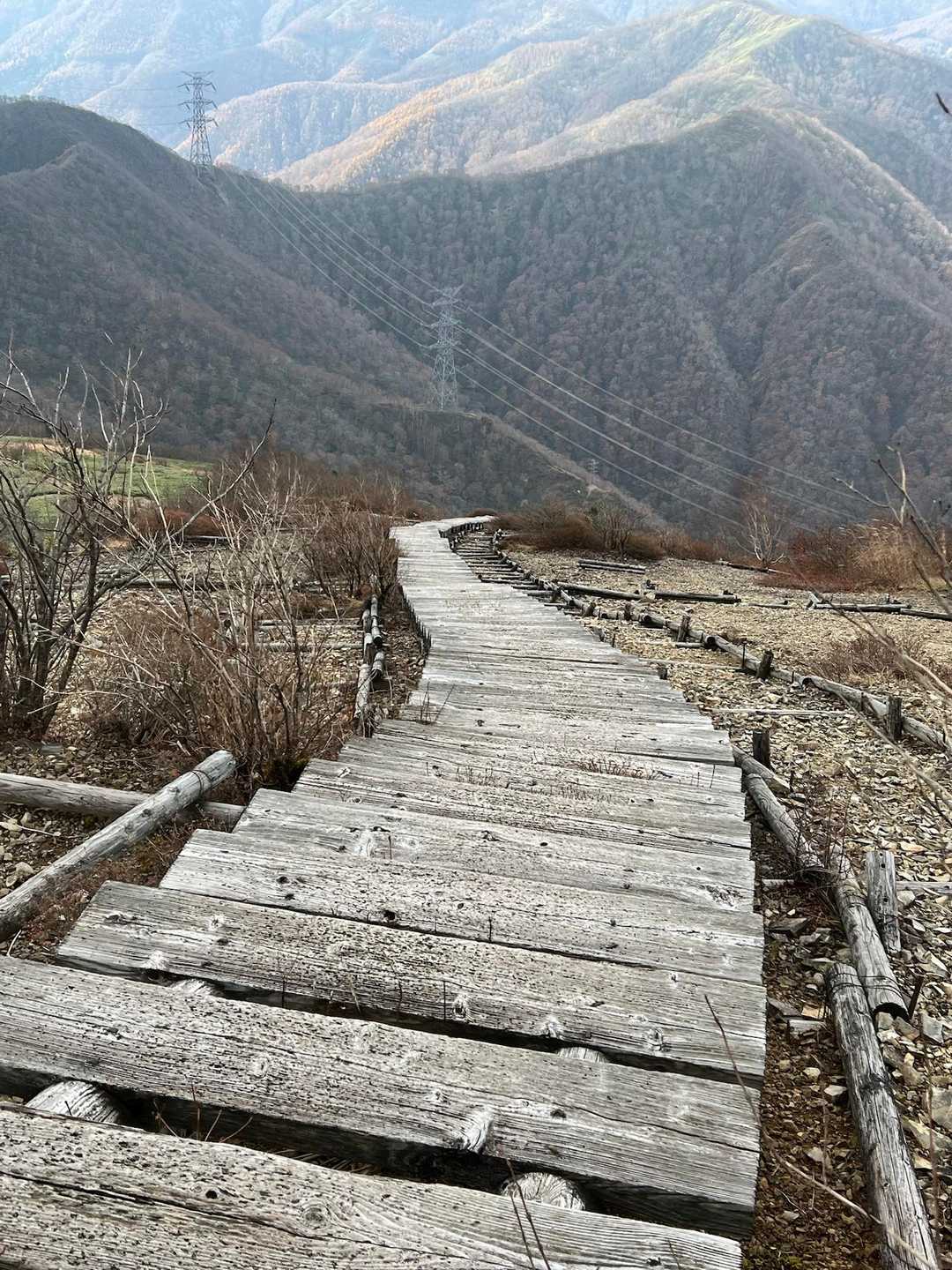 戻ります。風の通り道なので飛ばされないように