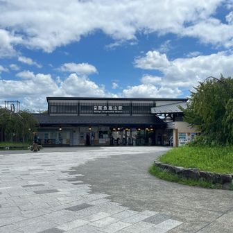 一旦阪急嵐山駅を通り過ぎて