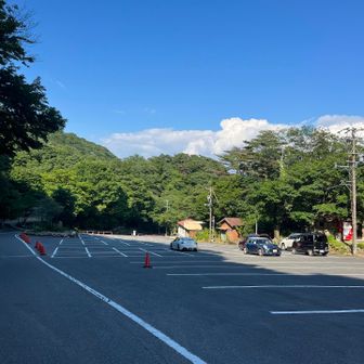 無事に朝明渓谷駐車場🅿️に到着
本日はガラガラのまま
不思議な事に出発時と同じ方々が止まってました
皆さん何処に行かれてるんでしょうか？