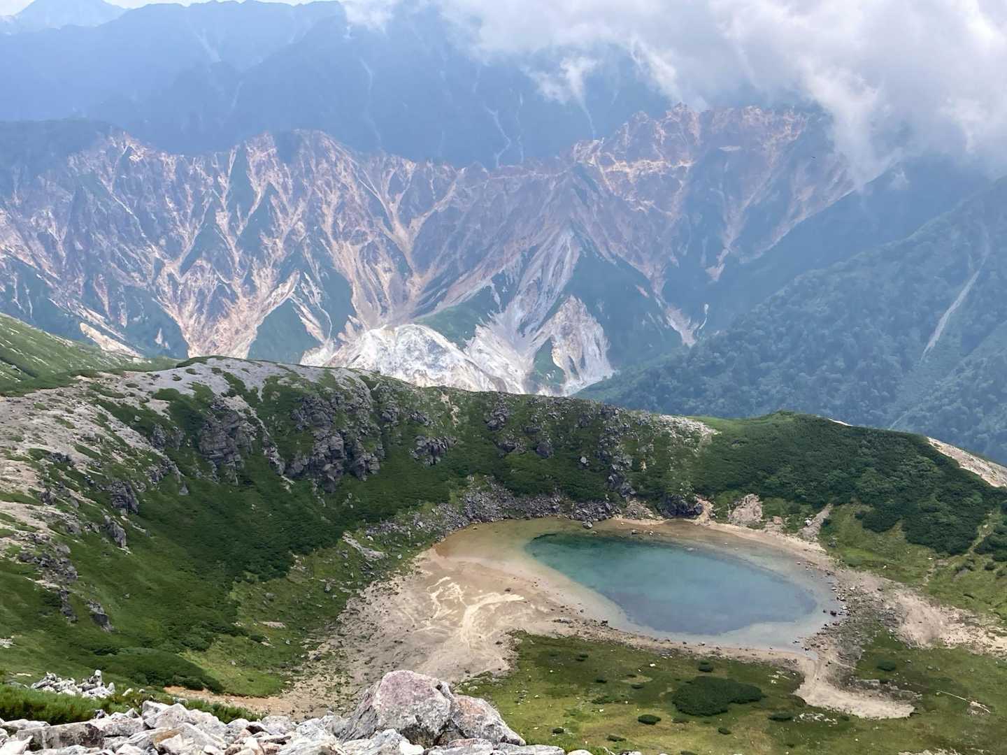 鷲羽池と北鎌尾根
