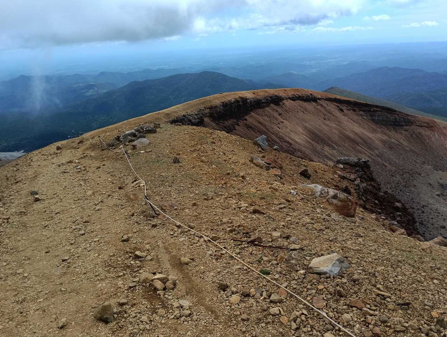 雌阿寒温泉登山口-雌阿寒岳-阿寒富士-オンネトー登山口 周回コースの写真