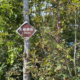 あっという間に大明神岳到着。