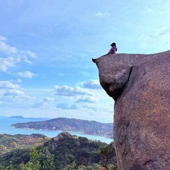 YAMAPの方の投稿見て、ここ座ってみたかった場所🤩