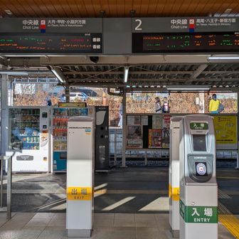 藤野駅でゴール
電車でJR高尾駅へ