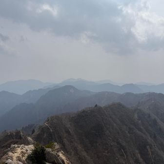 辿ってきた鎌尾根。