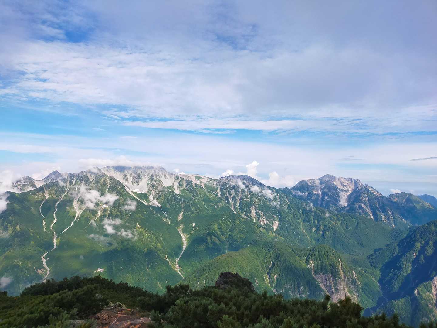扇沢バス停-針ノ木峠-蓮華岳-針ノ木岳-スバリ岳-赤沢岳- 縦走コースの写真