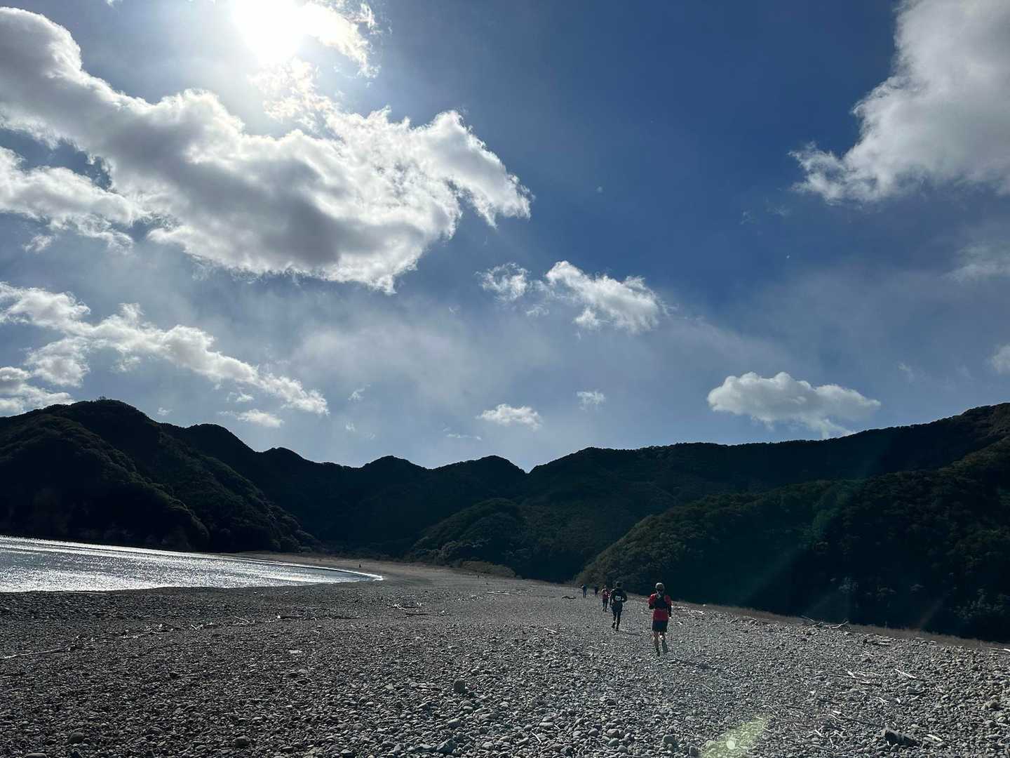 砂地を走ります　足が重かったぁ〜