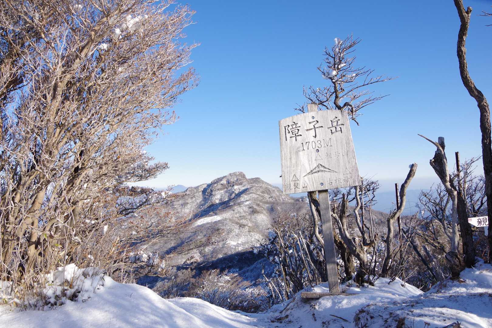 障子岳から見える祖母山
