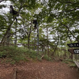 頂上の小屋に物資を運ぶために使うのかな？