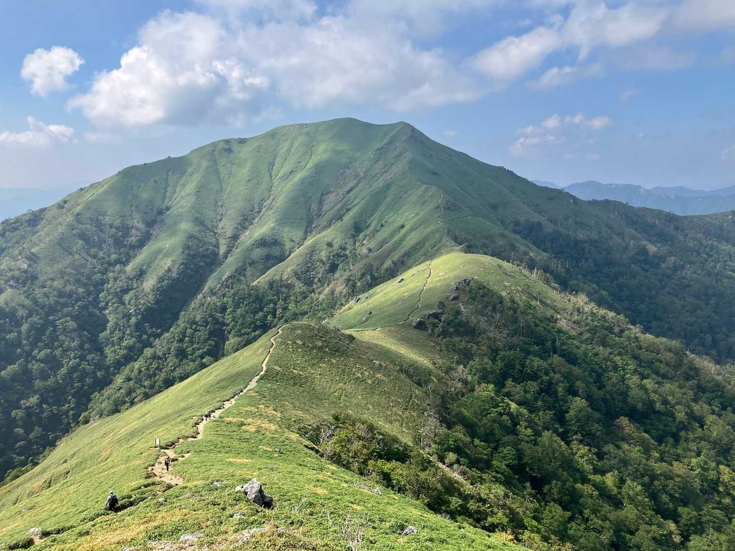 見ノ越登山口-剣山-ジロウギュウ峠-次郎笈-丸石 縦走コースの写真