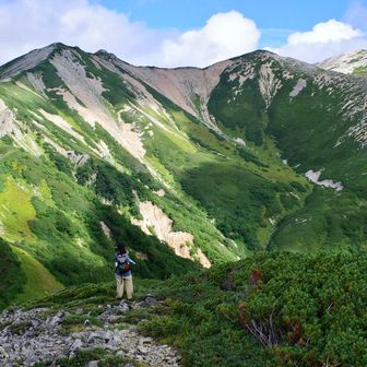 真砂岳〜野口五郎岳の景色は圧巻
奇行に走って大成功 さすがです笑