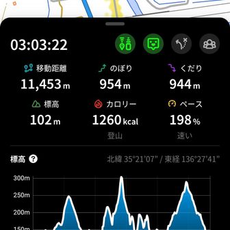 8つの山でトータル11.5km🦾