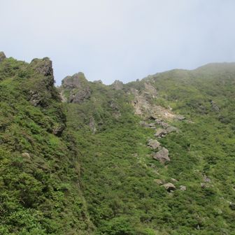 プチ休憩してると少し西峰が見えてきた♪