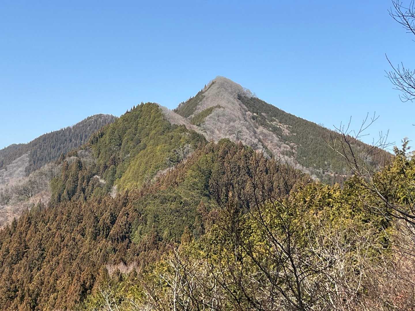 秩父御岳山が綺麗に見えました