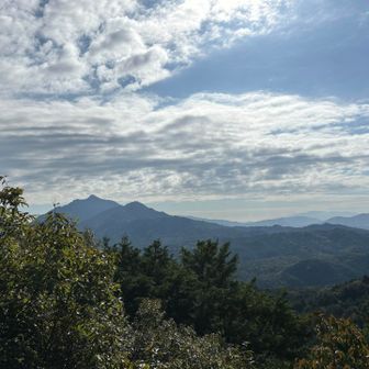 とんがりお山は氷室山方面かな