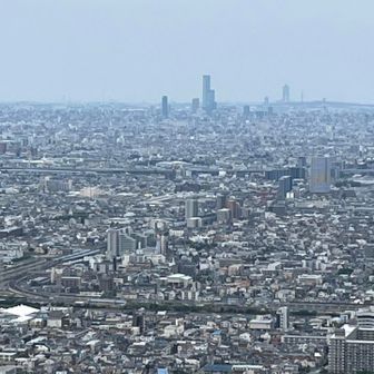 自宅のあるハルカス方面を見て感激